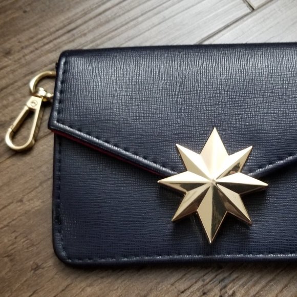 Handbags - Captain Marvel Navy Wallet with Gold Star Clasp